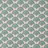 Algodón resinado estampado MAYUR Crudo / Verde